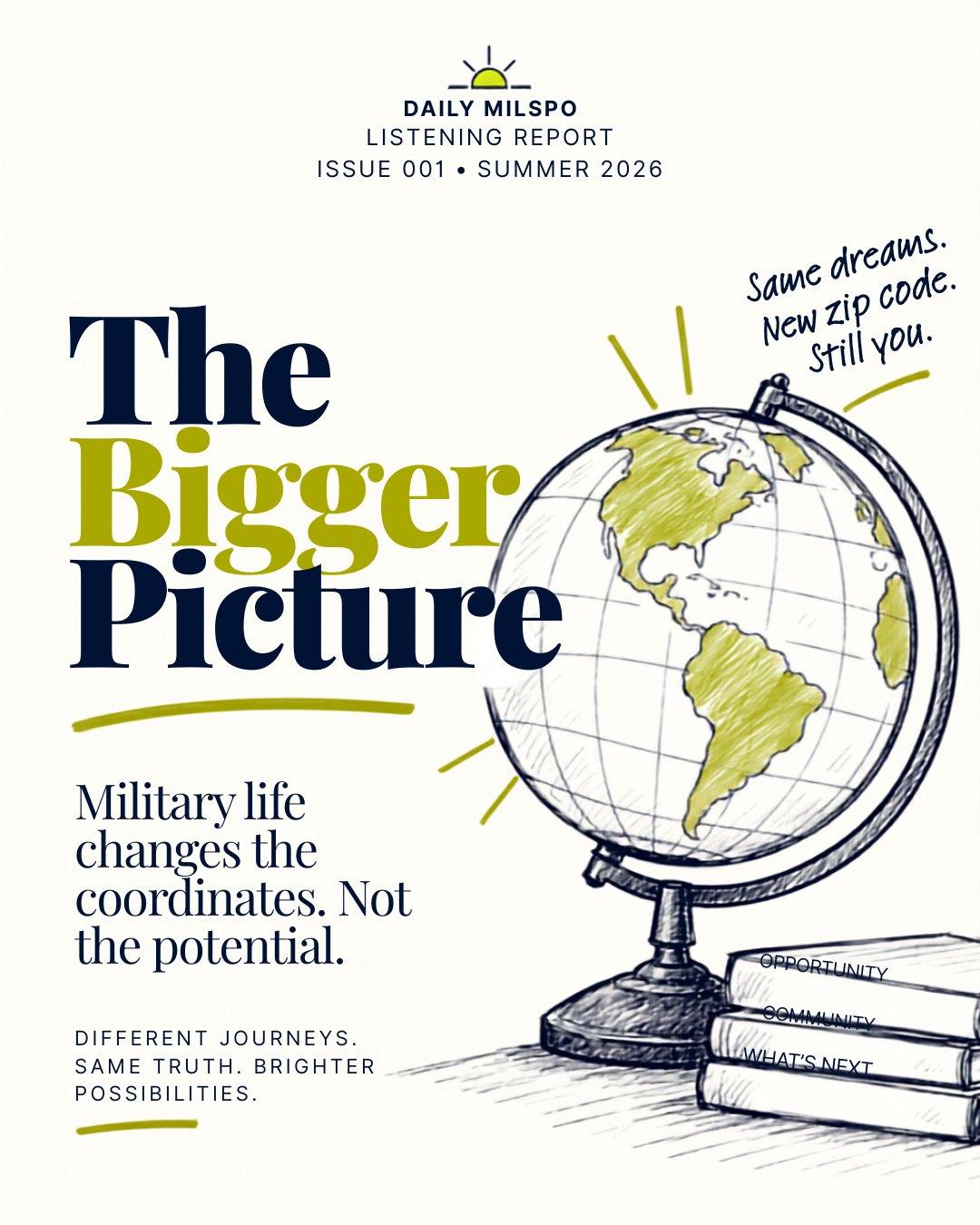 The bigger picture: military life changes the coordinates, not the potential